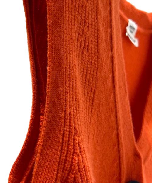 HERMES（エルメス）HERMES (エルメス) Cashmere Cropped Vest/カシミヤクロップドベスト オレンジ サイズ:34の古着・服飾アイテム