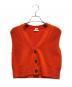 HERMES（エルメス）の古着「Cashmere Cropped Vest/カシミヤクロップドベスト」｜オレンジ