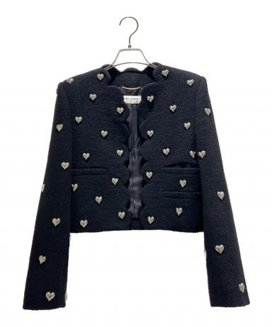 Yves Saint Laurent ツイードジャケット 中古・古着通販】Saint Laurent Paris (サンローランパリ) Heart Stud