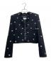 Saint Laurent Paris（サンローランパリ）の古着「Heart Stud Tweed Jacket/ハートスタッズ ツイードジャケット/686537 Y3C73」｜ブラック
