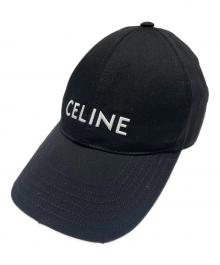 CELINE（セリーヌ）の古着「Loose Logo Cap/ルーズロゴキャップ/2AUA1242N」｜ブラック