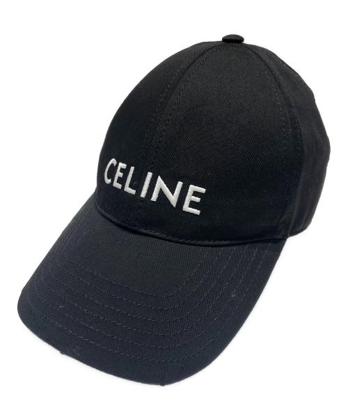 CELINE（セリーヌ）CELINE (セリーヌ) Loose Logo Cap/ルーズロゴキャップ/2AUA1242N ブラック サイズ:Sの古着・服飾アイテム