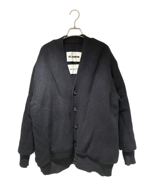 JIL SANDER（ジルサンダー）JIL SANDER (ジルサンダー) MONCLER (モンクレール) Padded Wool Cardigan/Vネックダウンカーディガン ブラック サイズ:Mの古着・服飾アイテム