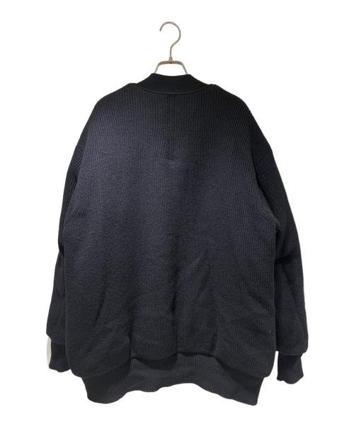 JIL SANDER（ジルサンダー）JIL SANDER (ジルサンダー) MONCLER (モンクレール) Padded Wool Cardigan/Vネックダウンカーディガン ブラック サイズ:Mの古着・服飾アイテム