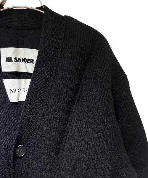 JIL SANDER（ジルサンダー）JIL SANDER (ジルサンダー) MONCLER (モンクレール) Padded Wool Cardigan/Vネックダウンカーディガン ブラック サイズ:Mの古着・服飾アイテム