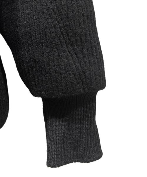 JIL SANDER（ジルサンダー）JIL SANDER (ジルサンダー) MONCLER (モンクレール) Padded Wool Cardigan/Vネックダウンカーディガン ブラック サイズ:Mの古着・服飾アイテム