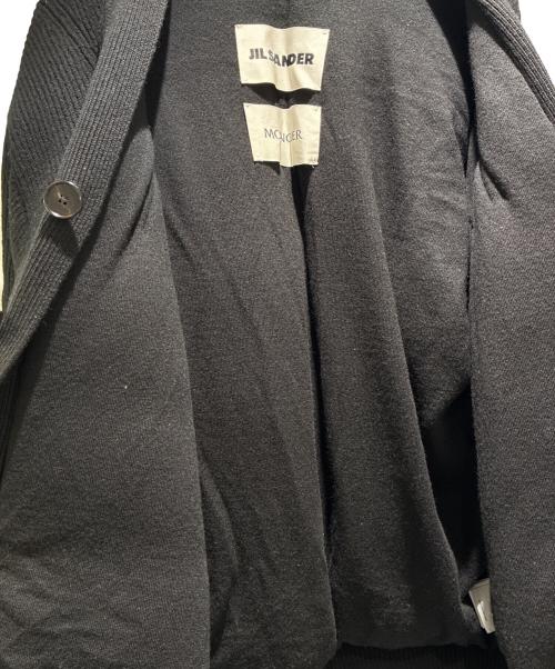 JIL SANDER（ジルサンダー）JIL SANDER (ジルサンダー) MONCLER (モンクレール) Padded Wool Cardigan/Vネックダウンカーディガン ブラック サイズ:Mの古着・服飾アイテム