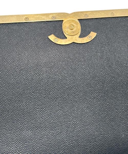 CHANEL（シャネル）CHANEL (シャネル) マトラッセ マテリアルチェーンショルダーバッグ ブラックの古着・服飾アイテム