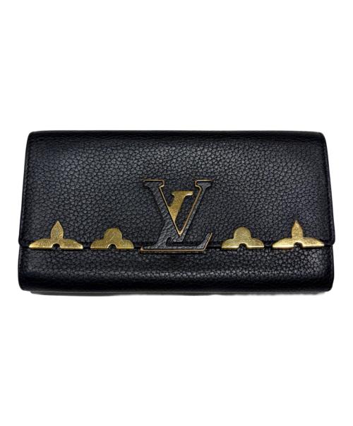 LOUIS VUITTON（ルイ ヴィトン）LOUIS VUITTON (ルイ ヴィトン) ポルトフォイユ・カプシーヌ ブラックの古着・服飾アイテム