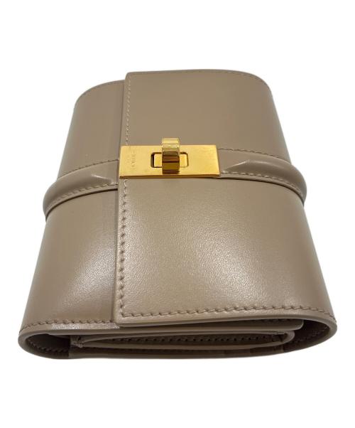 CELINE（セリーヌ）CELINE (セリーヌ) スモールトリフォールド16(セーズ)ウォレット ベージュの古着・服飾アイテム