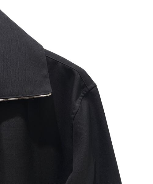 JIL SANDER（ジルサンダー）JIL SANDER (ジルサンダー) ジップオーバーシャツ ブラック サイズ:48の古着・服飾アイテム