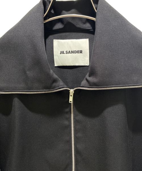 JIL SANDER（ジルサンダー）JIL SANDER (ジルサンダー) ジップオーバーシャツ ブラック サイズ:48の古着・服飾アイテム