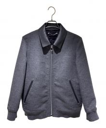 Berluti（ベルルッティ）の古着「レザーカラー ウールカシミヤジャケット」｜グレー