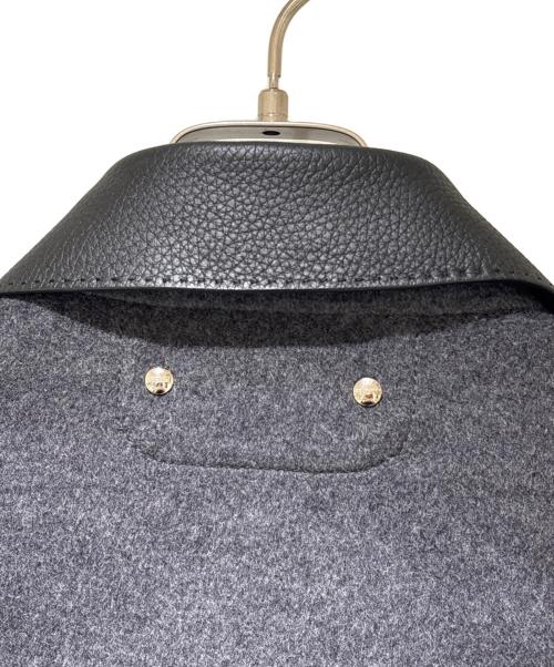 Berluti（ベルルッティ）Berluti (ベルルッティ) レザーカラー ウールカシミヤジャケット グレー サイズ:R50の古着・服飾アイテム