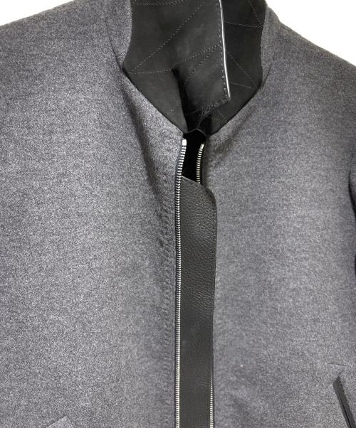 Berluti（ベルルッティ）Berluti (ベルルッティ) レザーカラー ウールカシミヤジャケット グレー サイズ:R50の古着・服飾アイテム