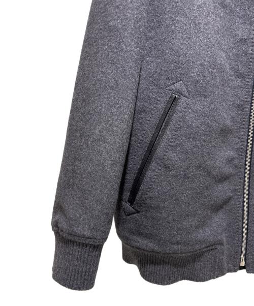 Berluti（ベルルッティ）Berluti (ベルルッティ) レザーカラー ウールカシミヤジャケット グレー サイズ:R50の古着・服飾アイテム