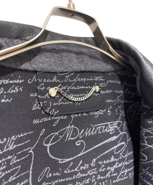 Berluti（ベルルッティ）Berluti (ベルルッティ) レザーカラー ウールカシミヤジャケット グレー サイズ:R50の古着・服飾アイテム