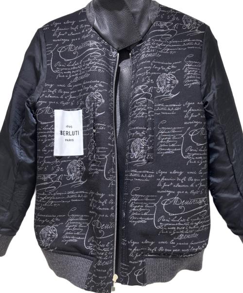 Berluti（ベルルッティ）Berluti (ベルルッティ) レザーカラー ウールカシミヤジャケット グレー サイズ:R50の古着・服飾アイテム