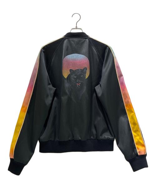 Saint Laurent Paris（サンローランパリ）Saint Laurent Paris (サンローランパリ) Satin Panther Jacket/サテンパンサージャケット/Y637S ブラック サイズ:50の古着・服飾アイテム