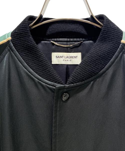 Saint Laurent Paris（サンローランパリ）Saint Laurent Paris (サンローランパリ) Satin Panther Jacket/サテンパンサージャケット/Y637S ブラック サイズ:50の古着・服飾アイテム