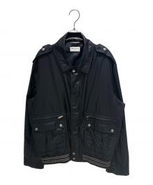 Saint Laurent Paris（サンローランパリ）の古着「Nylon jacket with pocket design/ポケットデザインナイロンジャケット/V91H 605937 Y989L 1000」｜ブラック