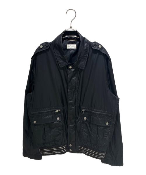 Saint Laurent Paris（サンローランパリ）Saint Laurent Paris (サンローランパリ) Nylon jacket with pocket design/ポケットデザインナイロンジャケット/V91H 605937 Y989L 1000 ブラック サイズ:54の古着・服飾アイテム