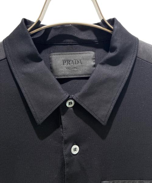 PRADA（プラダ）PRADA (プラダ) Re-Nylon xジャージー ポロシャツ ブラック サイズ:XLの古着・服飾アイテム