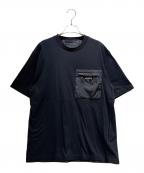 PRADAプラダ）の古着「Re-Nylon ジャージー Tシャツ」｜ブラック