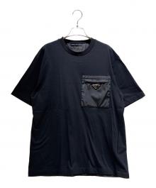 PRADA（プラダ）の古着「Re-Nylon ジャージー Tシャツ」｜ブラック