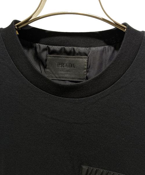 PRADA（プラダ）PRADA (プラダ) Re-Nylon ジャージー Tシャツ ブラック サイズ:Lの古着・服飾アイテム