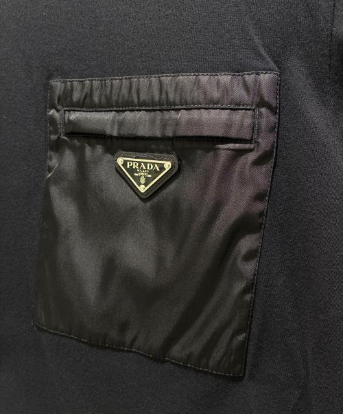 PRADA（プラダ）PRADA (プラダ) Re-Nylon ジャージー Tシャツ ブラック サイズ:Lの古着・服飾アイテム