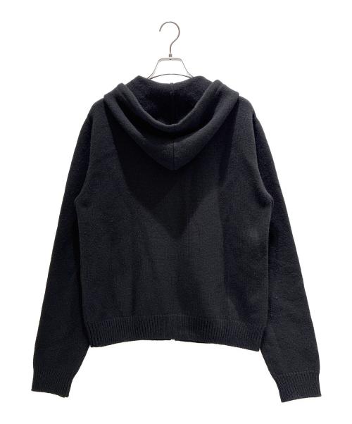 CELINE（セリーヌ）CELINE (セリーヌ) Cashmere-blend Triomphe knit hoodie/カシミヤ混トリオンフ ニットパーカー/2AD5O048T.38OW ブラック サイズ:Lの古着・服飾アイテム
