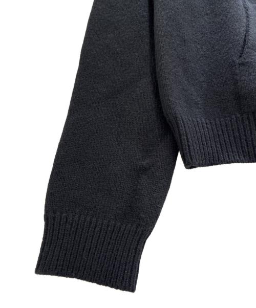 CELINE（セリーヌ）CELINE (セリーヌ) Cashmere-blend Triomphe knit hoodie/カシミヤ混トリオンフ ニットパーカー/2AD5O048T.38OW ブラック サイズ:Lの古着・服飾アイテム