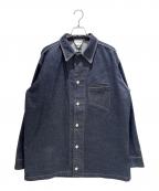 BOTTEGA VENETAボッテガベネタ）の古着「Washed Long Denim Jacket/ウォッシュドロングデニムジャケット/618544 VF4O0」｜インディゴ