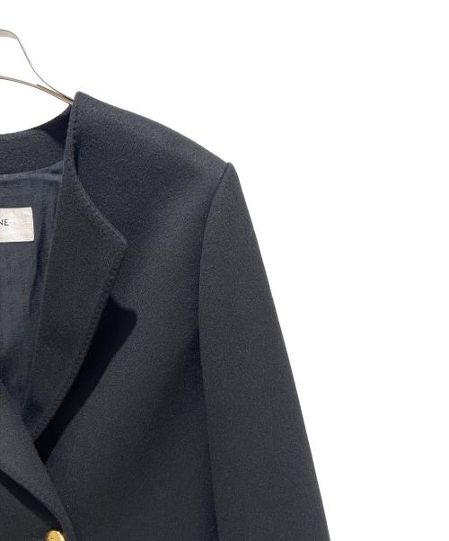 CELINE（セリーヌ）CELINE (セリーヌ) Wool Triomphe Button Loose Military Jacket/ウール トリオンフボタン ルーズ ミリタリージャケット/2V96L998K ブラック サイズ:34の古着・服飾アイテム