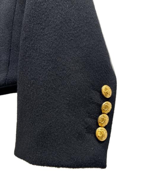 CELINE（セリーヌ）CELINE (セリーヌ) Wool Triomphe Button Loose Military Jacket/ウール トリオンフボタン ルーズ ミリタリージャケット/2V96L998K ブラック サイズ:34の古着・服飾アイテム