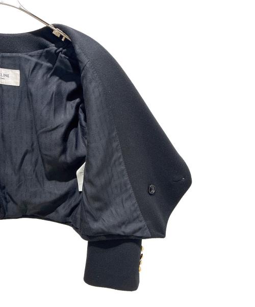 CELINE（セリーヌ）CELINE (セリーヌ) Wool Triomphe Button Loose Military Jacket/ウール トリオンフボタン ルーズ ミリタリージャケット/2V96L998K ブラック サイズ:34の古着・服飾アイテム