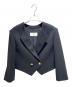 CELINE（セリーヌ）の古着「Wool Triomphe Button Loose Military Jacket/ウール トリオンフボタン ルーズ ミリタリージャケット/2V96L998K」｜ブラック