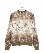 Diorディオール）の古着「Hajime Sorayama Oblique Sweatshirt/空山基 オブリーク スウェット/933J601A0573」｜ブラウン×ピンク