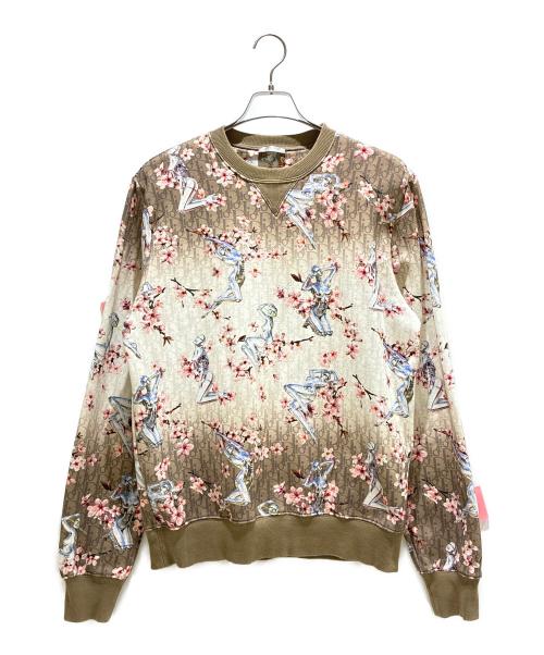 Dior（ディオール）Dior (ディオール) Hajime Sorayama Oblique Sweatshirt/空山基 オブリーク スウェット/933J601A0573 ブラウン×ピンク サイズ:Lの古着・服飾アイテム