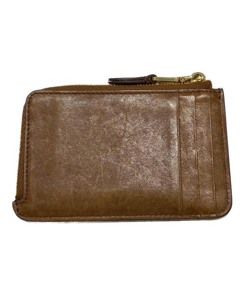 MIU MIU（ミュウミュウ）MIU MIU (ミュウミュウ) Nappa Leather Envelope Card Holder/ナッパレザー エンベロープ カードホルダー/5MB066_AEFX_F0NBL ブラウンの古着・服飾アイテム