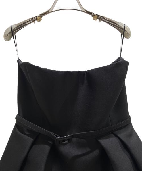 Christian Dior（クリスチャン ディオール）Christian Dior (クリスチャン ディオール) ウールシルクベアトップドレス/ワンピース ブラック サイズ:38の古着・服飾アイテム