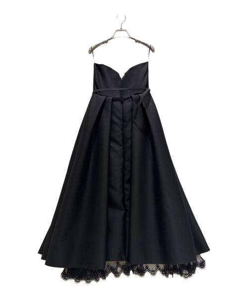 Christian Dior（クリスチャン ディオール）Christian Dior (クリスチャン ディオール) ウールシルクベアトップドレス/ワンピース ブラック サイズ:38の古着・服飾アイテム