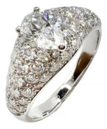 Cartier（カルティエ）の古着「Simple Must Pear-Shaped and Pavé Diamond Ring /シンプルマスト ペアシェイプダイヤ・パヴェダイヤリング /N4111847」