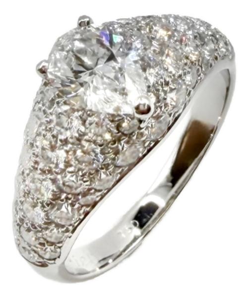 Cartier（カルティエ）Cartier (カルティエ) Simple Must Pear-Shaped and Pavé Diamond Ring /シンプルマスト ペアシェイプダイヤ・パヴェダイヤリング /N4111847 サイズ:10号の古着・服飾アイテム