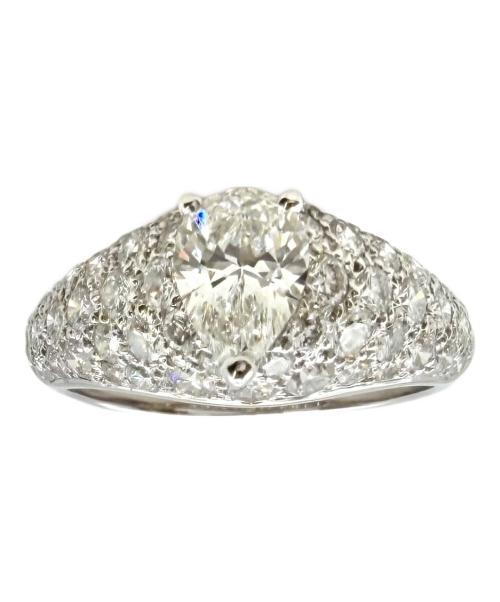 Cartier（カルティエ）Cartier (カルティエ) Simple Must Pear-Shaped and Pavé Diamond Ring /シンプルマスト ペアシェイプダイヤ・パヴェダイヤリング /N4111847 サイズ:10号の古着・服飾アイテム