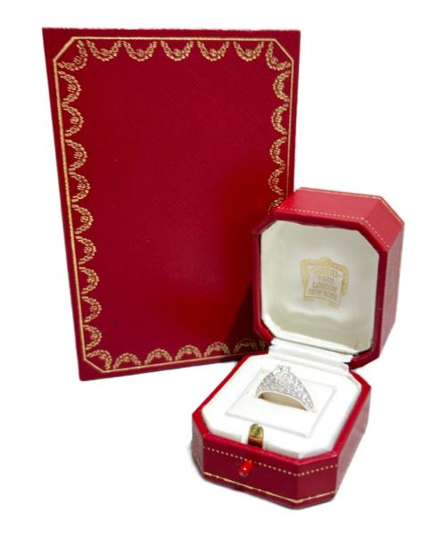 Cartier（カルティエ）Cartier (カルティエ) Simple Must Pear-Shaped and Pavé Diamond Ring /シンプルマスト ペアシェイプダイヤ・パヴェダイヤリング /N4111847 サイズ:10号の古着・服飾アイテム