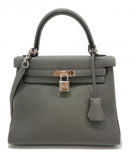 HERMES（エルメス）HERMES (エルメス) ケリー25内縫い/Kelly25Retourne/トゴ/シルバー金具/U刻印 グリメイヤー サイズ:25の古着・服飾アイテム