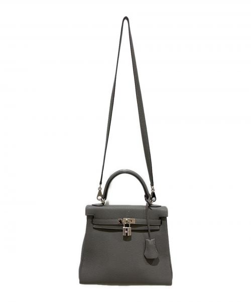 HERMES（エルメス）HERMES (エルメス) ケリー25内縫い/Kelly25Retourne/トゴ/シルバー金具/U刻印 グリメイヤー サイズ:25の古着・服飾アイテム