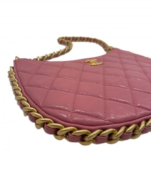 CHANEL（シャネル）CHANEL (シャネル) チェーンショルダーホーボーバッグ/マトラッセホーボーバッグ ピンク×ゴールド金具の古着・服飾アイテム